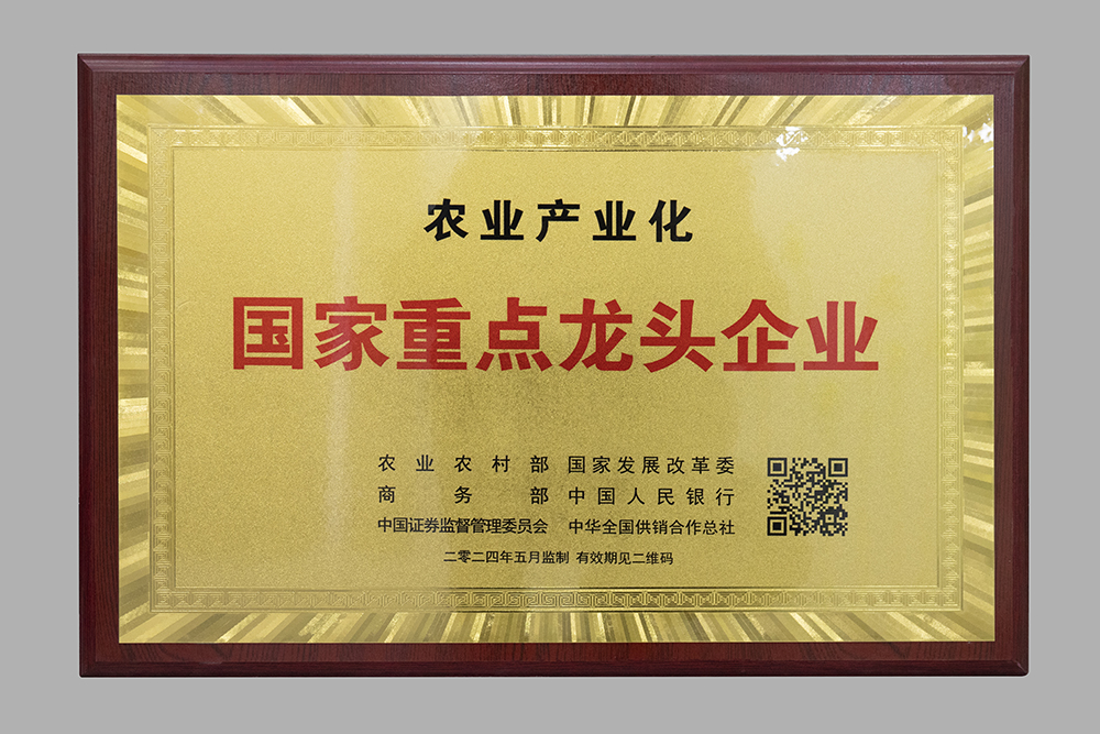 農(nóng)業(yè)產(chǎn)業(yè)化國家重點龍頭企業(yè)